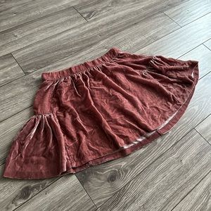 Madewell pink Velvet skirt XS